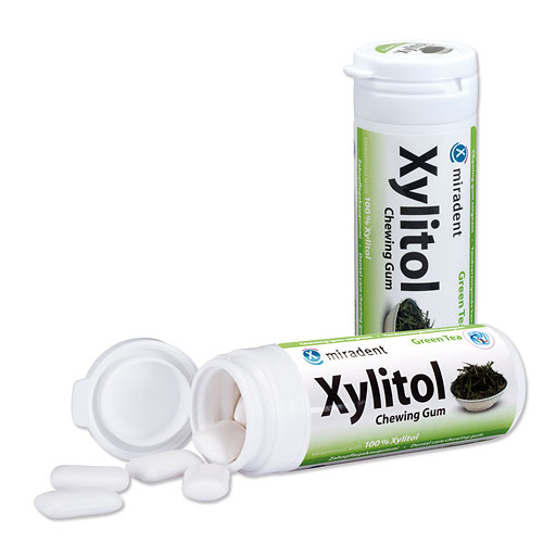 MIRADENT Xylitol Chewing Gum grüner Tee