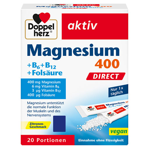 DOPPELHERZ Magnesium+B Vitamine DIRECT Pellets