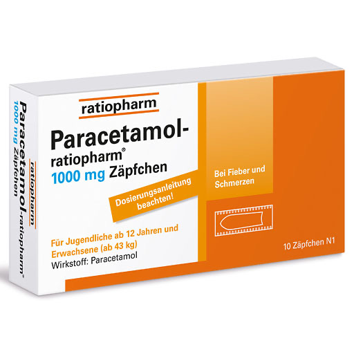 PARACETAMOL-ratiopharm 1.000 mg Zäpfchen
