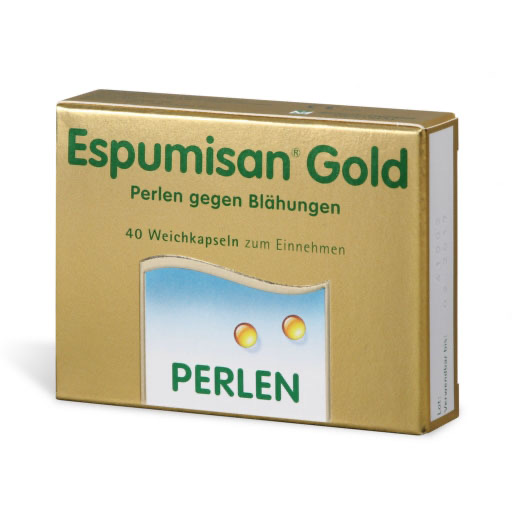 ESPUMISAN Gold Perlen gegen Blähungen