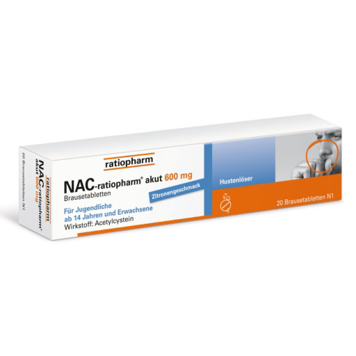 NAC-ratiopharm akut 600 mg Hustenlöser Brausetabl.