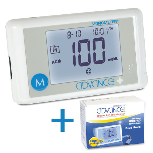 ADVANCE Plus Monometer Blutzuckermessgerät SPARSET MG/DL