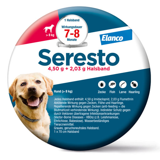 SERESTO 4,50g + 2,03g Halsband für Hunde ab 8kg