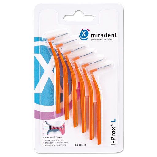 MIRADENT Interdentalbürste I-Prox L 0,8 mm orange