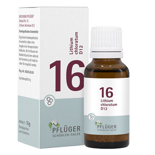 BIOCHEMIE Pflüger 16 Lithium chloratum D 12 Glob.