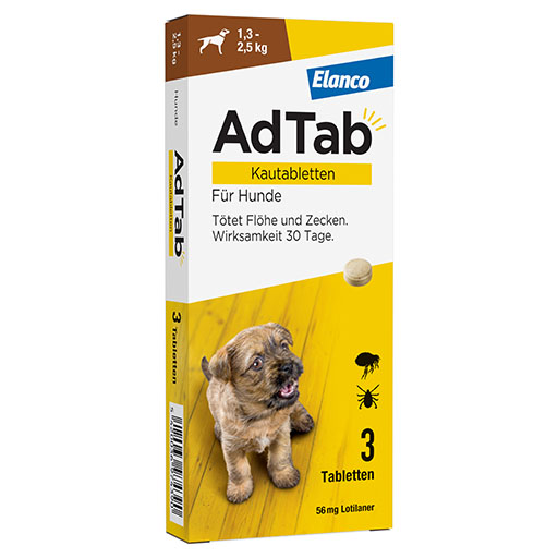ADTAB 56 mg Kautabletten für Hunde 1,3-2,5 kg