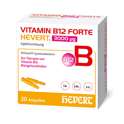 VITAMIN B12 FORTE Hevert 3000 μg Inj.-Lsg.Amp.